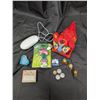 Image 1 : Lot of misc. Collectables and misc. (Peanuts stamp, Disney Pin, Apple Mouse, Bottle Opener, and etc.