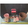 Image 1 : Lee Load All Stotgun Reloader Press, Extra Hard Lad Shot Bag, Ball Powder, Bucket, etc.