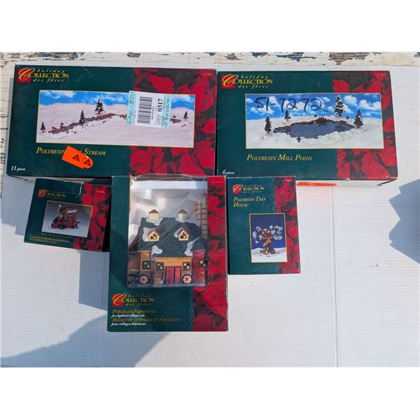 Lot of Holiday Collection Christmas Porcelain and Polyresin Decorations