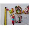 Image 2 : Lot of Christmas Decor (2) Candle Holders, Angel Light (Not Tested) and (4) Glass Decorations
