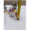 Image 3 : Lot of Christmas Decor (2) Candle Holders, Angel Light (Not Tested) and (4) Glass Decorations