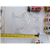 Image 5 : Lot of Christmas Decor (2) Candle Holders, Angel Light (Not Tested) and (4) Glass Decorations