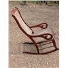 Image 2 : Vintage Stringed Seating wood Rocking Chair (Ok Condition)