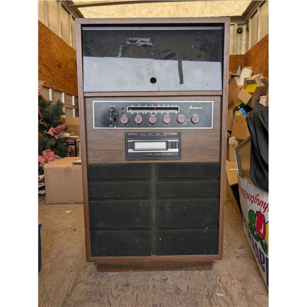 B Track Stereo Tape Player and Record Player Stand (Not Tested) Model BMB 3278