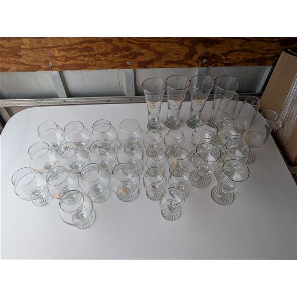 Collection of Calgary Olympic Souvenir glasses Vintage