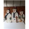 Image 1 : Vintage Wood Collapsible Hinge Snowman Christmas Decoration