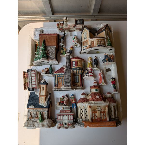Vintage Christmas Village (Great Condition, Train Station Themed)