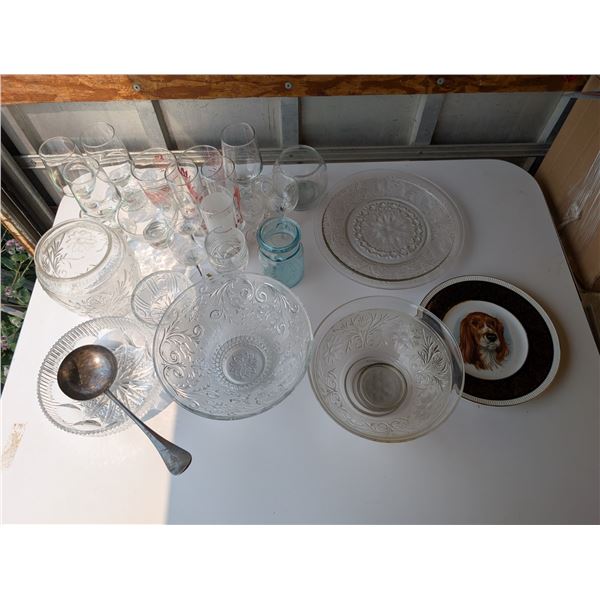 Lot of Various Glassware and Dishware (CN Tower Glass, Bowls, and etc.)
