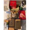 Image 4 : Box full of Various Christmas Decorations and Christmas Tupperware