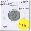 Image 1 : East Germany. 1968A 1 Pfennig. Berlin Mint. AU.