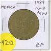 Image 1 : Mexico. 1989 1000 Pesos. Large Denomination. EF.