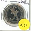 Image 1 : 1980 Fort McMurray Trade Dollar. Moose golfing.