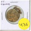 Image 1 : Saint George slaying a dragon with Ship in tempest on reverse. Loupe & chain.