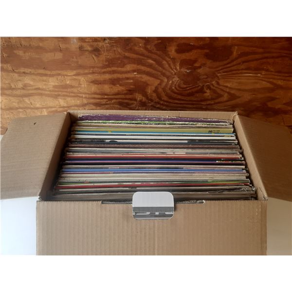 Box of Vintage Records.