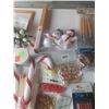 Image 6 : Lot of Christmas Decoration and Paint Brush.