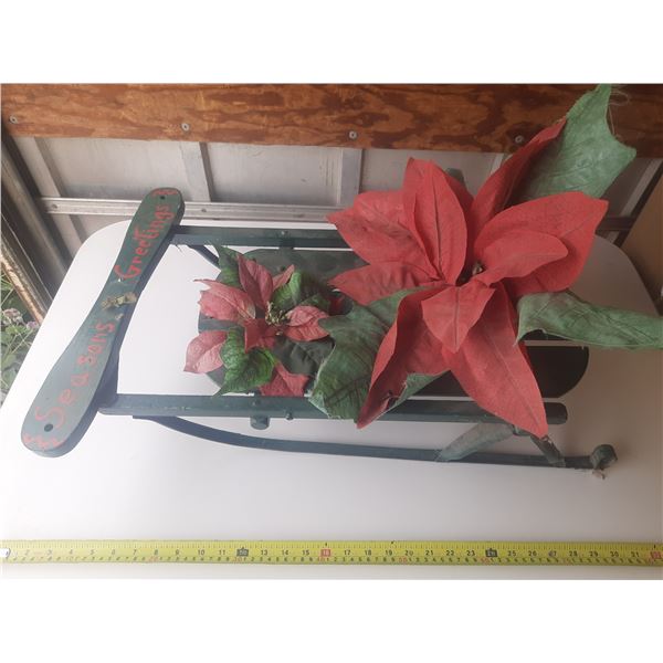 Vintage Chritmas Season Greetings Sleigh.