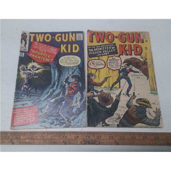 Lot of 2 Two-Gun Kid Comics. #58 1961 & #68 1964. Used.