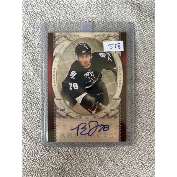 Benn Ferrriere - Autographed Hockey Card