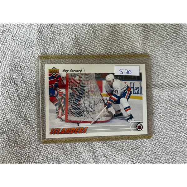 Ray Ferraro - Autographed Hockey Card