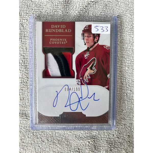 David Rundblad - Autographed Rookie Patch Card