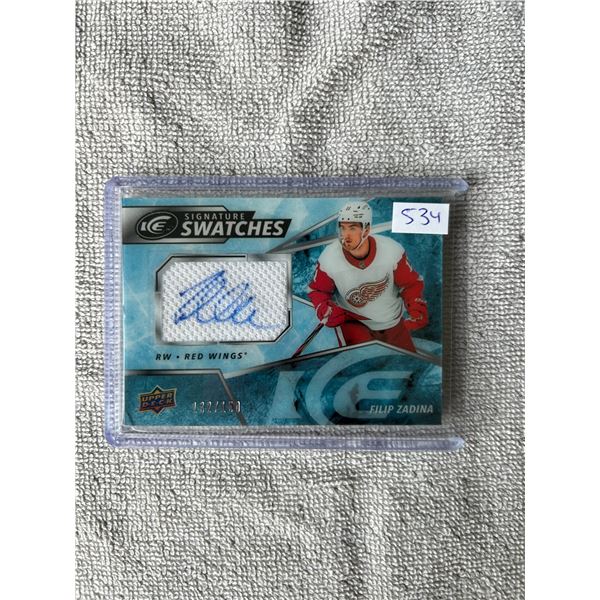 Filip Zadina - Autographed Patch Card
