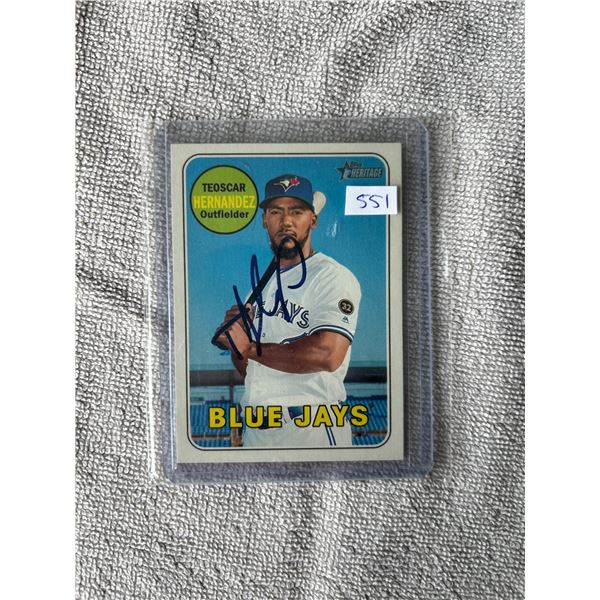Teoscar Hernandez - Autographed Baseball Card