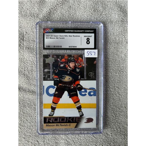 Mason McTavish - Rookie Card - Graded Near Mint / Mint
