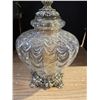 Image 2 : Large vintage glass and metal lamp-24"H