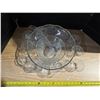 Image 1 : Glass punch bowl with cups and ladle