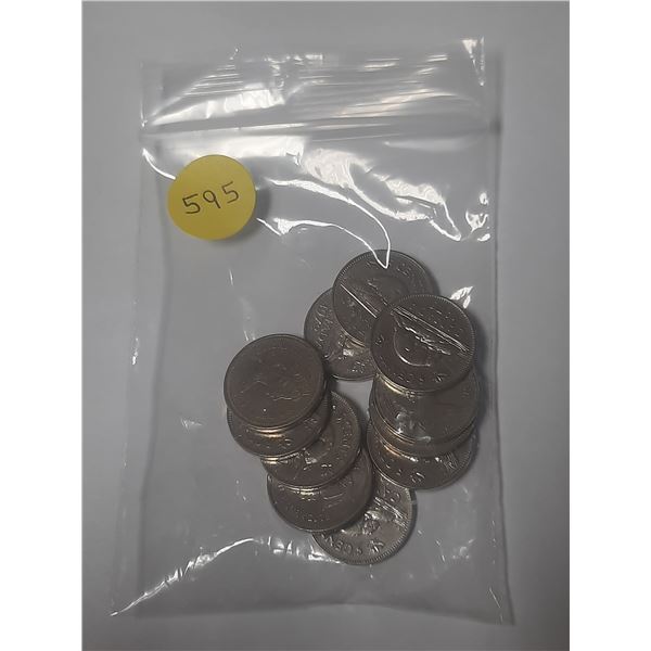 Bag of Canadian 10 Cents Coins.
