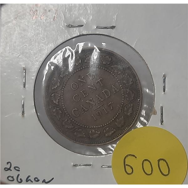 1917 Canadian Large One Cent.