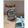 Image 2 : Quaker State Vintage (Empty) Oil Can (3) Flattened Cans