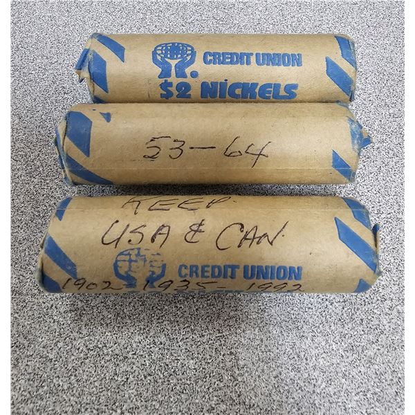 3 - Rolls Of Nickels