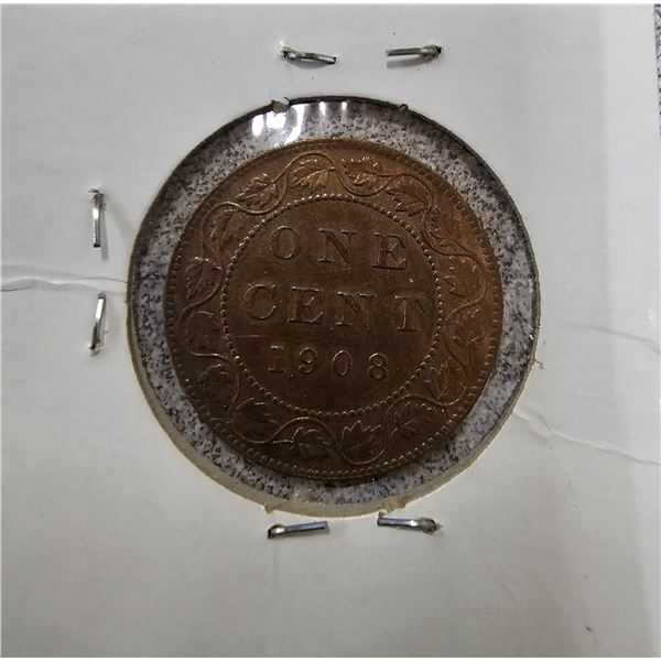 1908 Canada One Cent Coin