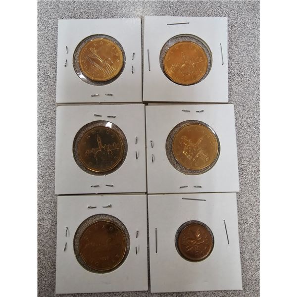 Misc Canadian Loonies & Penny