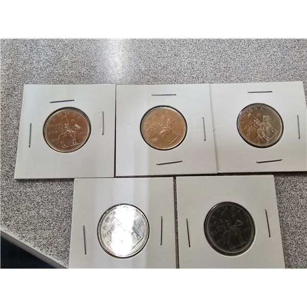 Misc Canada 25 Cent Coins