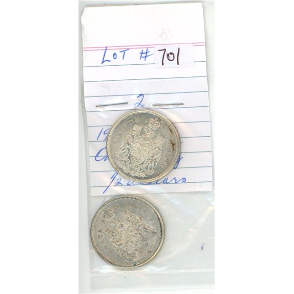 1962-63 canadian silver half-dollars