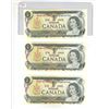 Image 1 : Lot of 3 (1973) canadian consecutive $1 bills-uncirculated