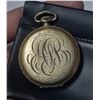 Image 2 : VINTAGE BULOVA  10 or 12S, 17 J POCKET WATCH IN LEATHER CASE,  RUNS