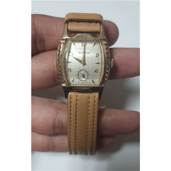 VINTAGE BULOVA 11AC,  ART-DECO, MAN WIND WATCH  17 J ,  RUNS