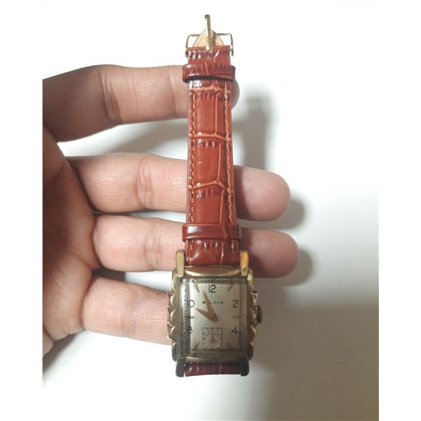 VINTAGE BULOVA 10BT,  ART-DECO, MAN WIND WATCH  17 J ,  RUNS