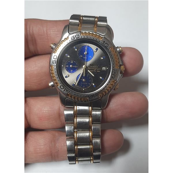 VINTAGE SEIKO 7T32-6C09, QTZ CHRONO, NEW BATT, RUNS