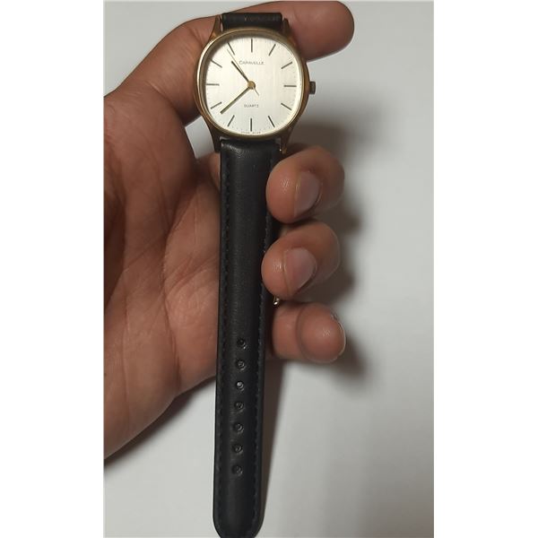 VINTAGE CARAVELLE BY BULOVA QTZ WATCH, RUNS