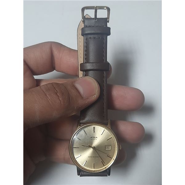 NICE ACQUA QTZ WATCH DATE @ 3,NEW BATT, RUNS,  LADIES/MEN