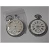 Image 1 : 2 SWISS POCKET WATCHES, SILVER CASES PARTS/REPAIR