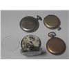 Image 2 : 4 SWISS POCKET WATCHES,  PARTS/REPAIR, 2-SILVER CASES