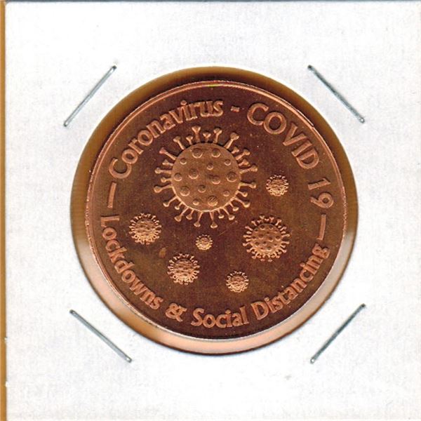 1 OUNCE COPPER -  .999 FINE - COVID 19