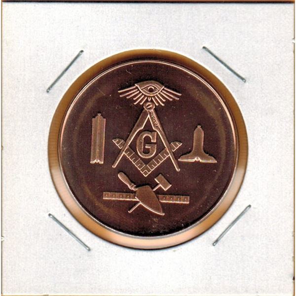 1 OUNCE COPPER -  .999 FINE - MASON'S