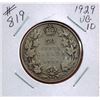 Image 1 : 1929 CANADIAN SILVER 50 CENT COIN