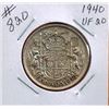 Image 1 : 1940 CANADIAN SILVER 50 CENT COIN